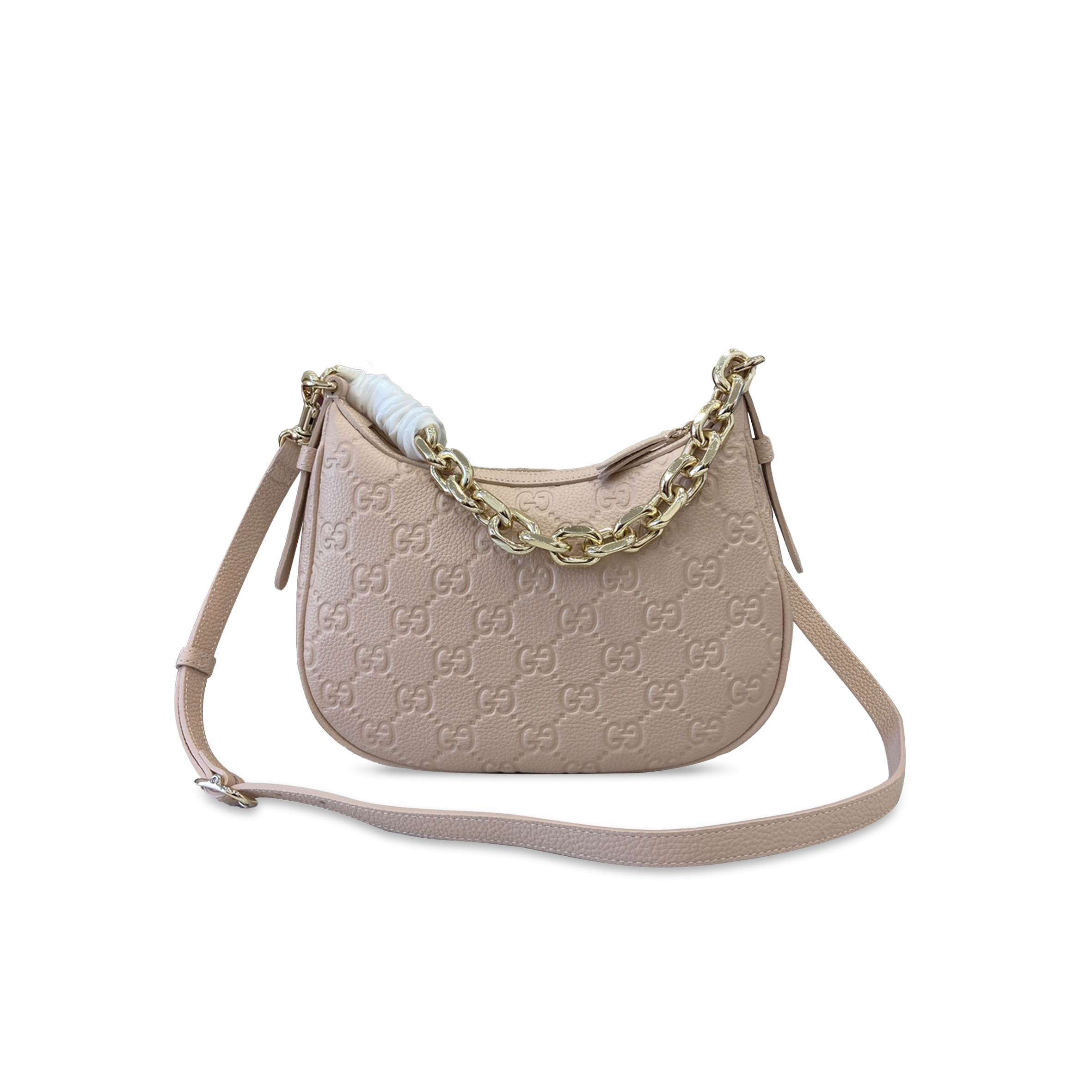 GUCCI GG EMBLEM MEDIUM SHOULDER BAG 815409 (25.5*20*5cm)